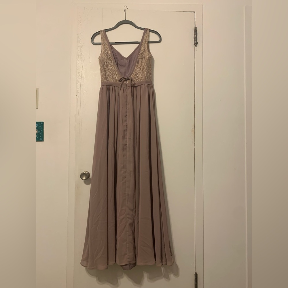 JJs house light purple size 6 black tie dress - Picture 2 of 6